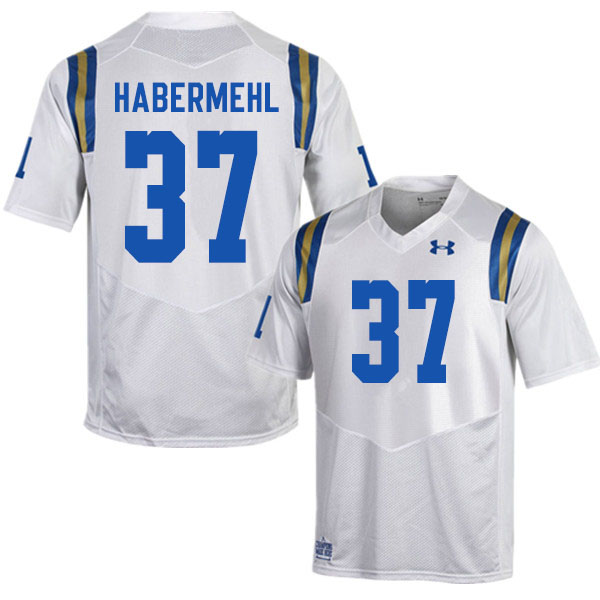 Men #37 Hudson Habermehl UCLA Bruins College Football Jerseys Sale-White - Click Image to Close